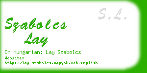 szabolcs lay business card